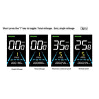 1 PCS Electric Bike Display Plastic+Metal 36V-72V Waterproof LCD Display NC-81F Electric Bike Panel Dashboard,Waterproof Connector, Black