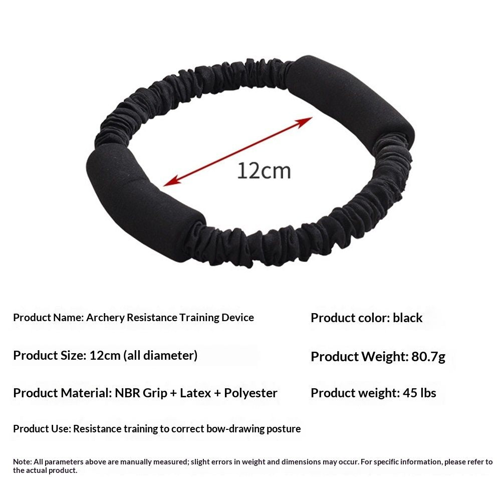 Archery Bow Trainer Rubber Stretch Bands 25-45 Lbs Draw Strength Training Device Aids Release Trainer Exerciser Workout Resistance Practice Equipment for Archery Bow Accessories