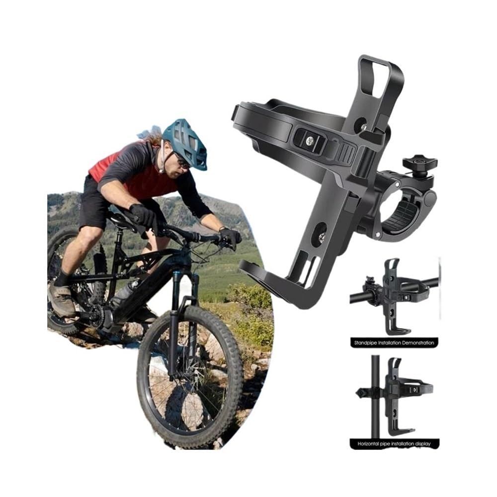 Bike Water Bottle Holder 360 Degrees Rotation Black Cup Holder Drinking Bottle Holder Fit Bike Electric Scooter Mountain Bike
