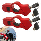 2PC Motorcycle Locks, Helmet Locked & Brake Lock Combo, Anti Theft Motorcycles Handlebar Lock for Motor Moped Motorbike Scooters ATV Dirt Bike Street Bike Electric Scooters