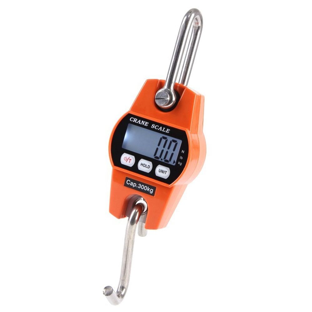Digital Hanging Scale High Precision Sensor 300 kg  Heavy Duty Industrial Crane Scales Smart Hoist Orange for Home Indoor Farm Factory Hunting Outdoor