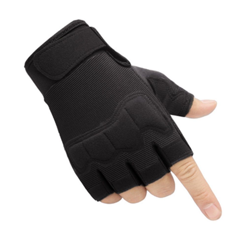 Fingerless Gloves, Knuckle Protective Breathable Lightweight Outdoor Gloves for Hunting, Motorcycling, Climbing