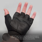 Fingerless Gloves, Knuckle Protective Breathable Lightweight Outdoor Gloves for Hunting, Motorcycling, Climbing