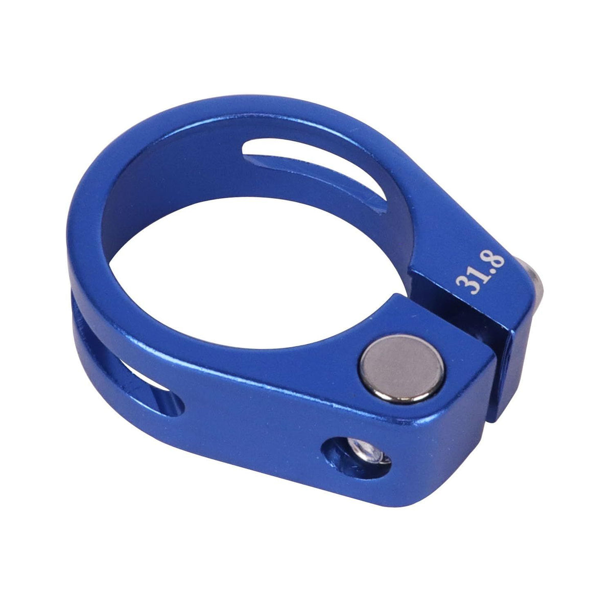 Bike Bicycle Aluminum Alloy Seatpost Clamp, 34.9mm, for MTB, Road, Casual Bikes,for Mountain Bike Road Bike Gear Track Bike Folding Bike (Blue, 34.9mm)