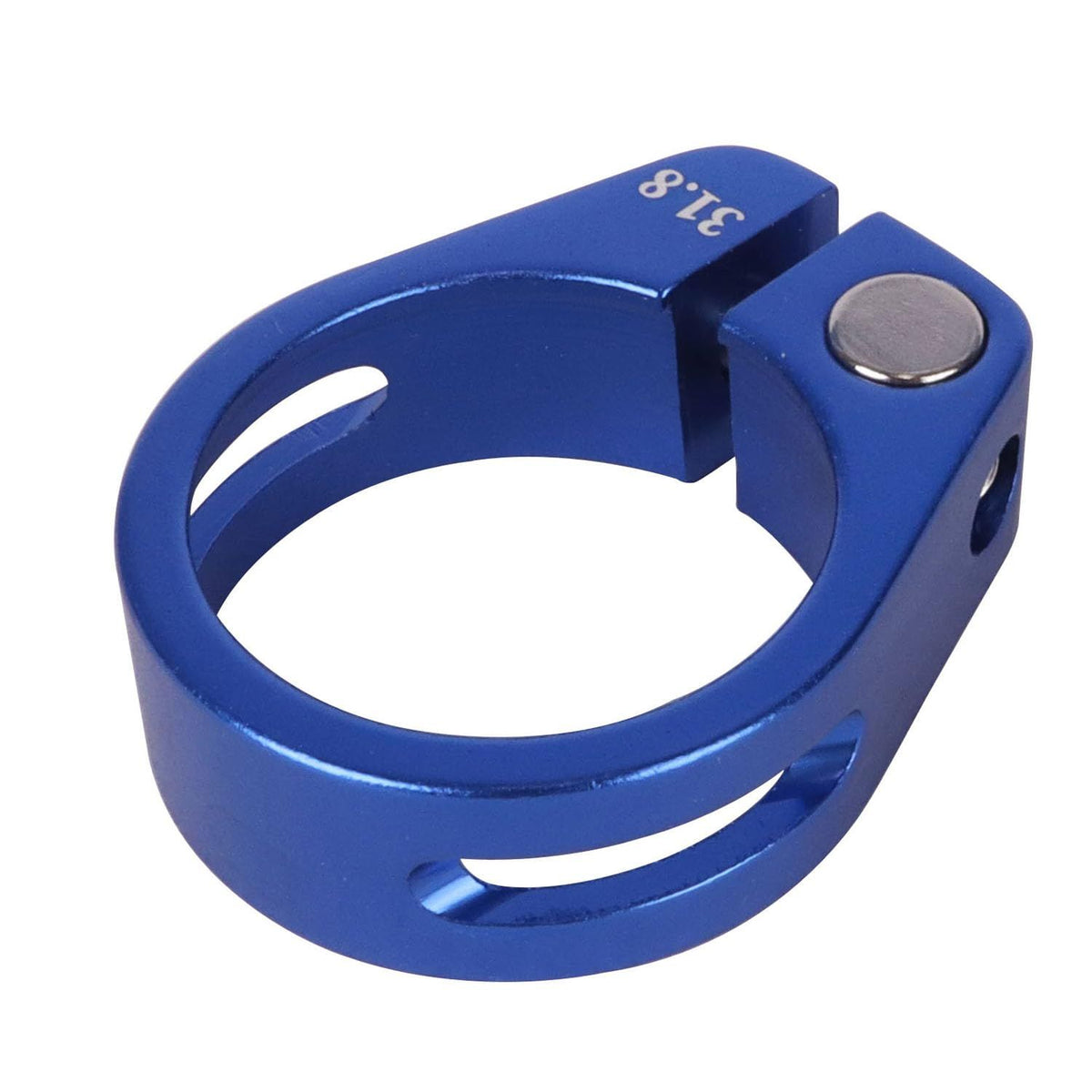 Bike Bicycle Aluminum Alloy Seatpost Clamp, 34.9mm, for MTB, Road, Casual Bikes,for Mountain Bike Road Bike Gear Track Bike Folding Bike (Blue, 34.9mm)