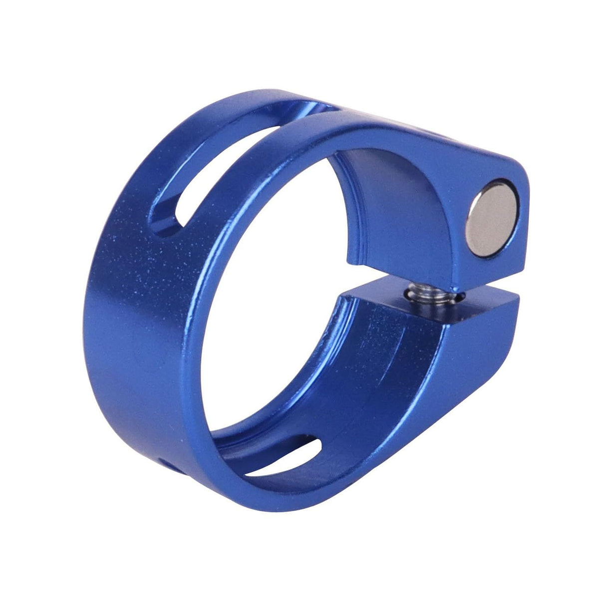 Bike Bicycle Aluminum Alloy Seatpost Clamp, 34.9mm, for MTB, Road, Casual Bikes,for Mountain Bike Road Bike Gear Track Bike Folding Bike (Blue, 34.9mm)
