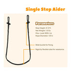 Climbing Stick Aider for Hunting, Daisy Chain Single Step Aider, Hand-Braided Lightweight Rope Ladder Tree Stand Step 3pcs