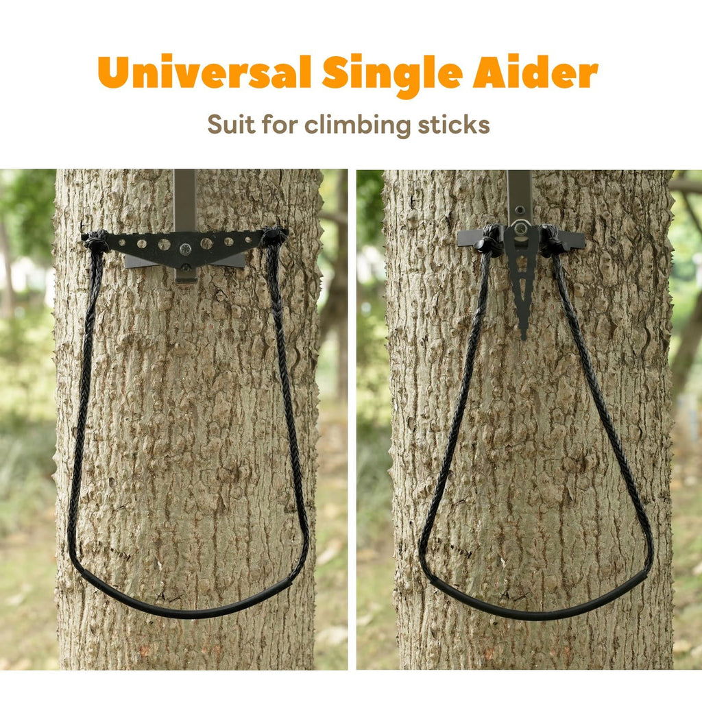 Climbing Stick Aider for Hunting, Daisy Chain Single Step Aider, Hand-Braided Lightweight Rope Ladder Tree Stand Step 3pcs