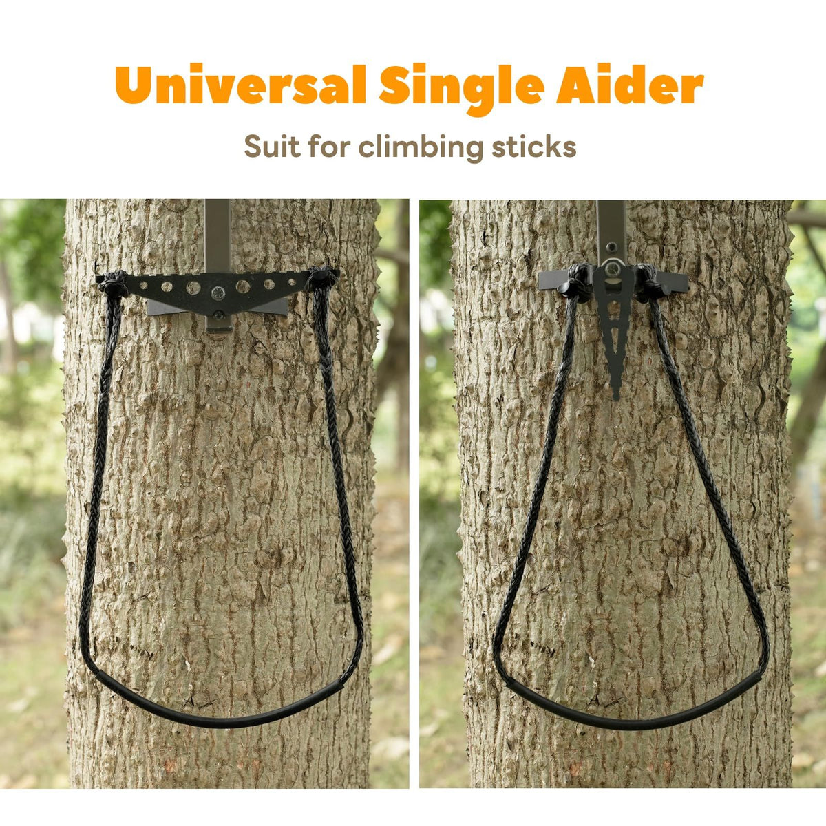Climbing Stick Aider for Hunting, Daisy Chain Single Step Aider, Hand-Braided Lightweight Rope Ladder Tree Stand Step 3pcs