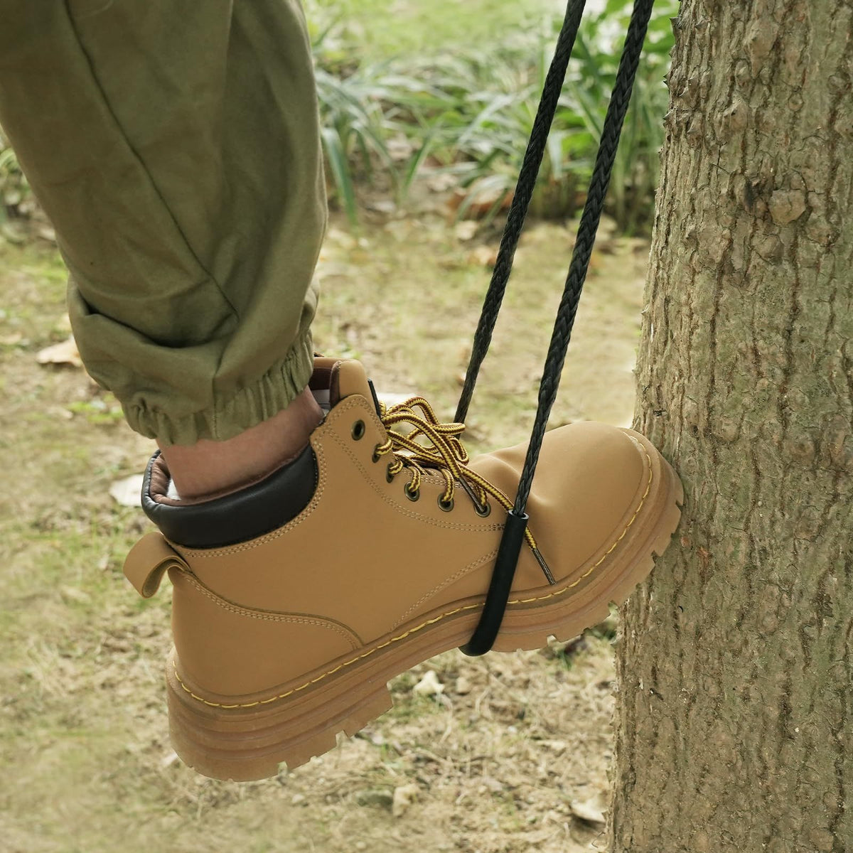 Climbing Stick Aider for Hunting, Daisy Chain Single Step Aider, Hand-Braided Lightweight Rope Ladder Tree Stand Step 3pcs