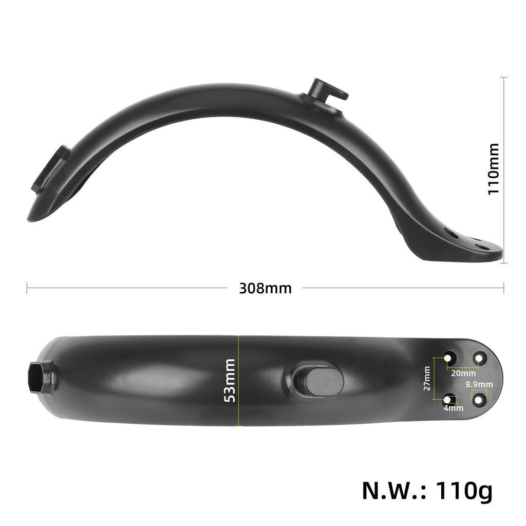 Electric Scooter Fender, 4 Hole Mud Guard to Scooter Splash Proof Fender Accessories Mudguard Fender Bracket Durable Mud