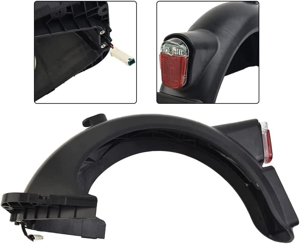 Rear Fender with Super Bright LED Tail Light for G30/G30LP/G30P Electric Scooter with Hook, Tail Light, Blank License Plate