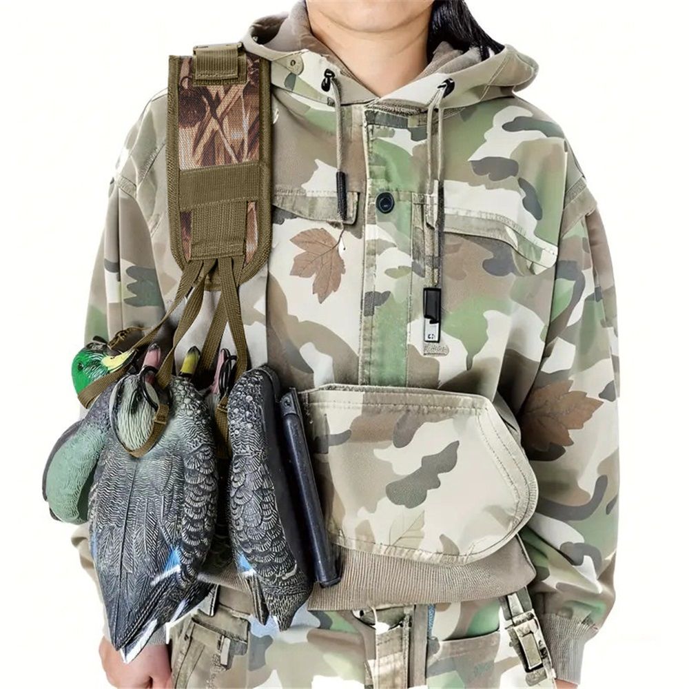 Waterfowl Non-Slip Leg Band Bird Hunting Game Strap with Leg Loop Style - Includes Heavy Duty Spring Clip and 8 Metal Cinch Rings