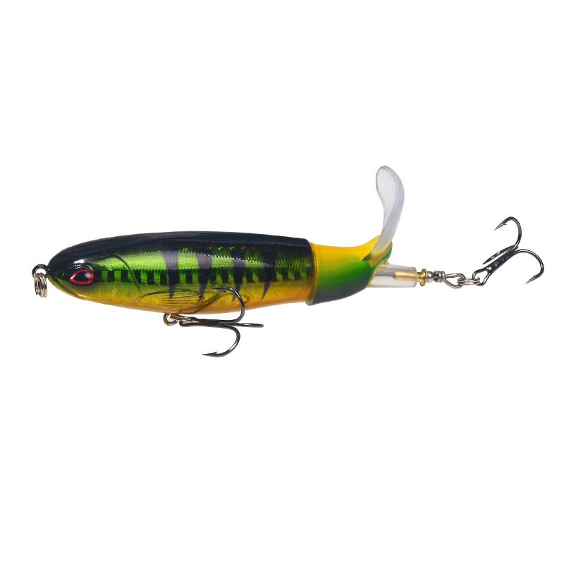 5PCS Lures Kit Floating Surface 360° Rotating Tail Crankbaits Bass Fishing Lures Trout Artificial Spinnerbaits
