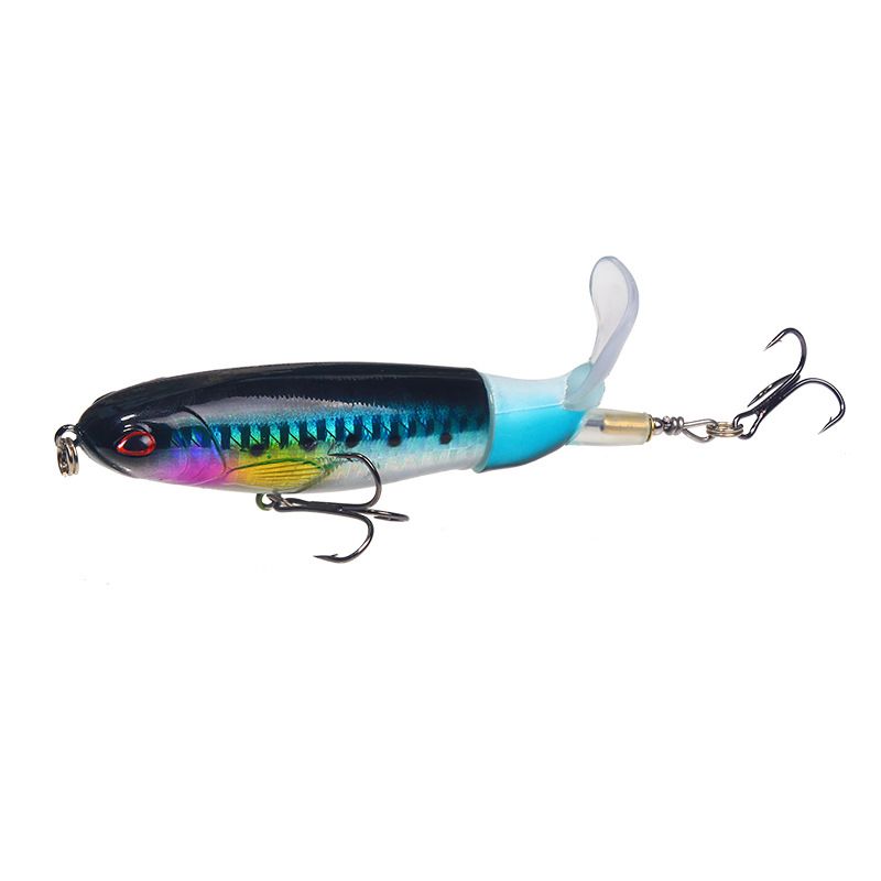 5PCS Lures Kit Floating Surface 360° Rotating Tail Crankbaits Bass Fishing Lures Trout Artificial Spinnerbaits