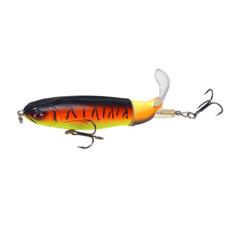 5PCS Lures Kit Floating Surface 360° Rotating Tail Crankbaits Bass Fishing Lures Trout Artificial Spinnerbaits