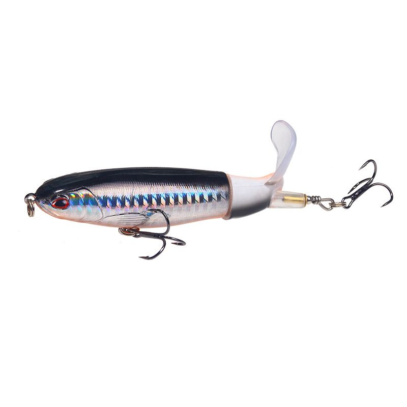 5PCS Lures Kit Floating Surface 360° Rotating Tail Crankbaits Bass Fishing Lures Trout Artificial Spinnerbaits