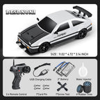 Remote Control Car RC Drift Car 1:16 Scale 4WD High Speed Model Vehicle 2.4GHz with LED Lights Spray Rubber Tire Racing