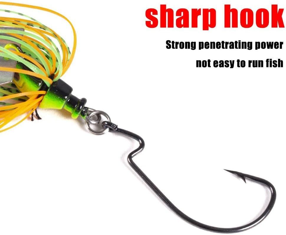Fishing Lures, 6Pcs 10cm 11g Bladed Jig Fishing Lures Multi Color Fishing Jigs for Bass Trout Walleye