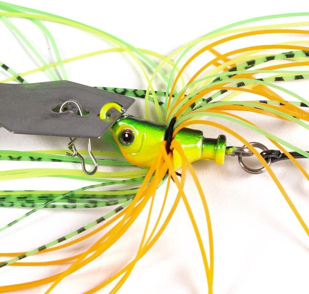 Fishing Lures, 6Pcs 10cm 11g Bladed Jig Fishing Lures Multi Color Fishing Jigs for Bass Trout Walleye
