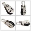 4PCS Stainless Steel Nylon Marine Pulley,Pulley Block Rope Rope Runner Kayak Pulley Single Pulley Bearing Block Rope Runner