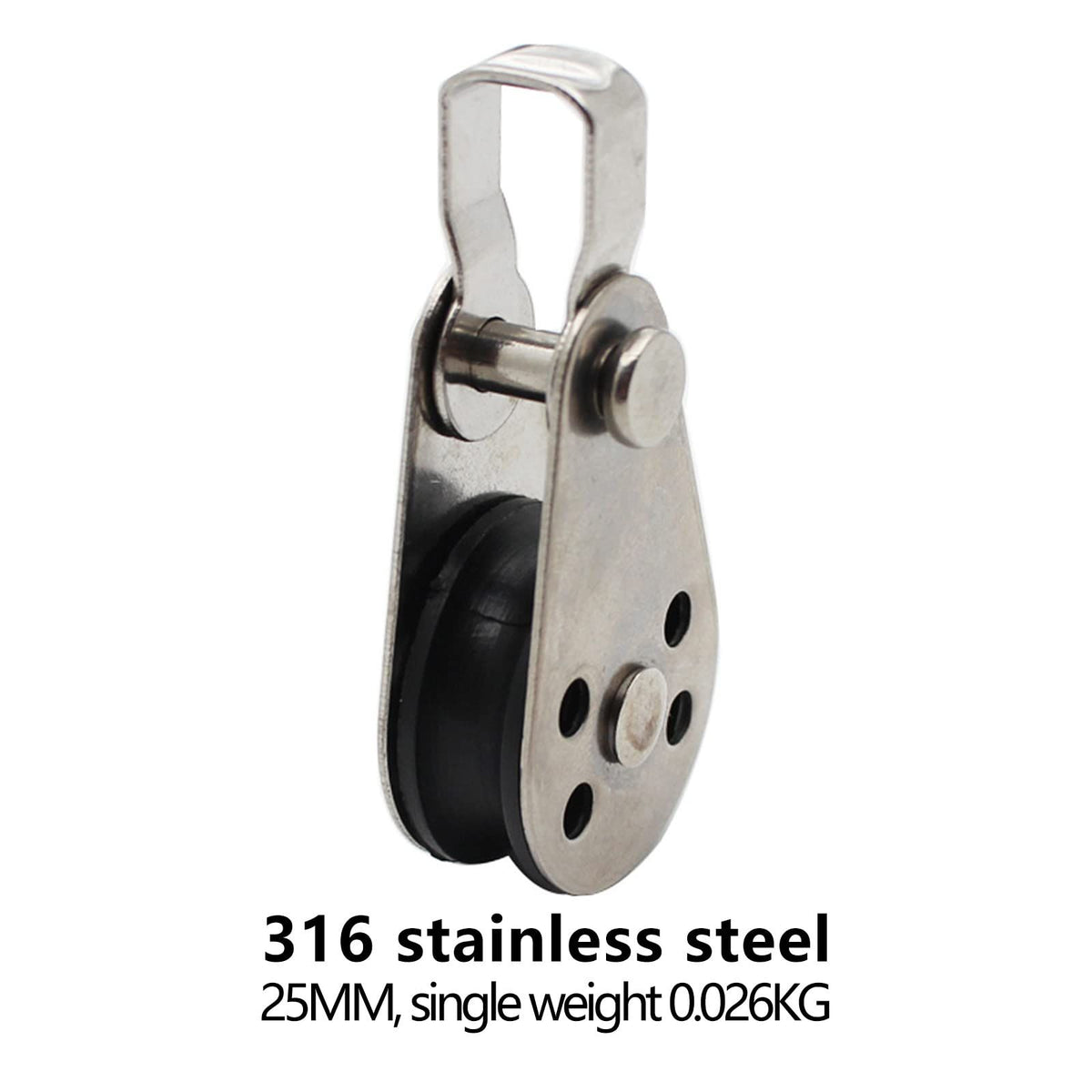 4PCS Stainless Steel Nylon Marine Pulley,Pulley Block Rope Rope Runner Kayak Pulley Single Pulley Bearing Block Rope Runner