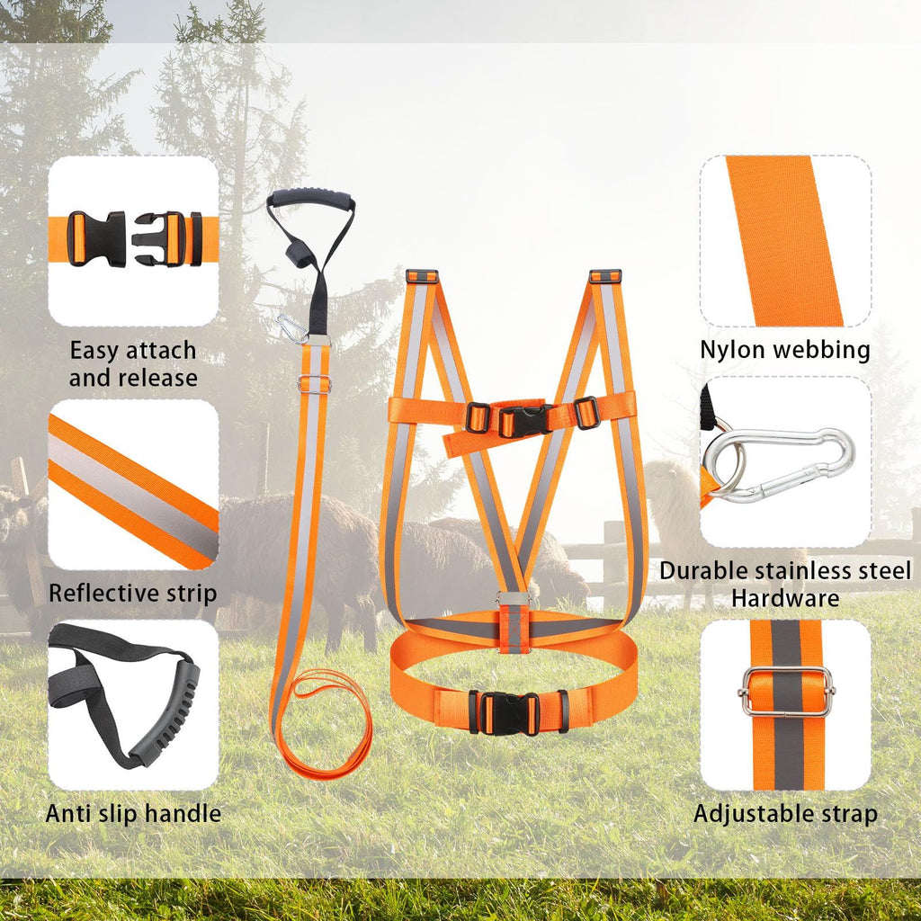 Deer Drag Strap and Dual Harness with Reflective Strips Heavy Duty Deer Dragging Rope Hunting for Hunters