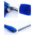 Car Tire Cleaning Brush Long Handle Wheel Brush Exhaust Pipe Cleaning Brush for Motorcycle,Bicycle,Multi-Function Cleaning Tool
