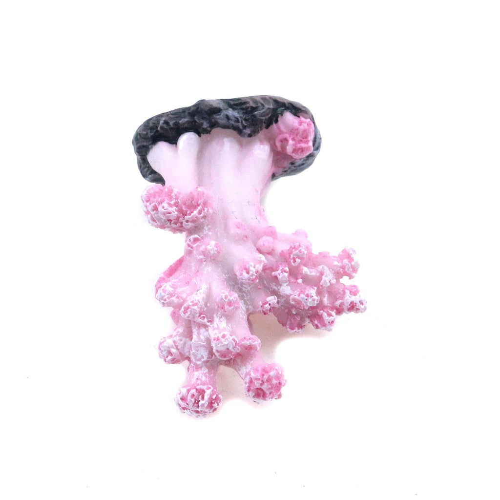 2Pcs Sea Coral Aquarium Ornament, Artificial Sea Coral Plants Decorations for Fish Tank and Aquarium(Pink)