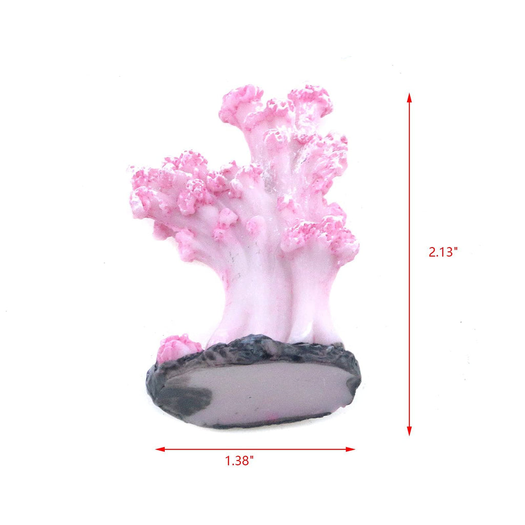 2Pcs Sea Coral Aquarium Ornament, Artificial Sea Coral Plants Decorations for Fish Tank and Aquarium(Pink)