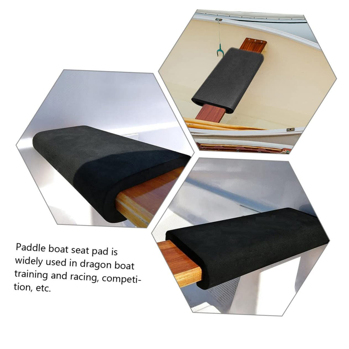 Dragon Boat Cushion Cooler Seat Seat Cushion Cooler Seat Cushion Machine Seat Cushion Boats for Fishing Kayak Seat Pad Eva Black