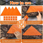 Set of 4 Safety Hunting Blind Panel Set – Magnetic Signal Panel with 12 Buttons & Storage Bag,Portable Blind Cover for Ground Blind Tree Stand