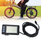 Electric Bike LCD Display, Multi Function Bicycle Speedometer Odometer Waterproof Bike Display Meter Control Panel