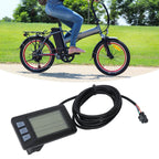 Electric Bike LCD Display, Multi Function Bicycle Speedometer Odometer Waterproof Bike Display Meter Control Panel