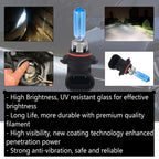6000K Cool White Light+100W High and Low Beam Headlight Bulb,Universal Headlight Repair Kit/Fog Light Bulb for Car Truck SUV