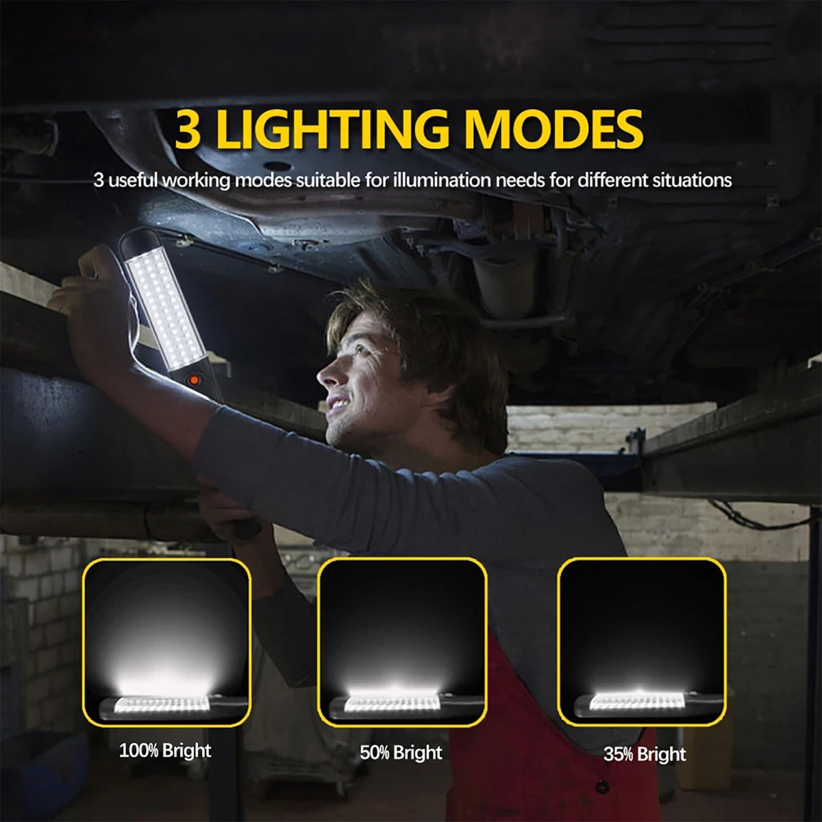 LED Rechargeable Worklight,Work Car Light | Lights Work Led Flashlight | Mechanic Rechargeable Light | Super Bright