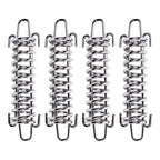 Tent Spring Buckle, 4Pcs Damping Spring Sunshade Heavy Duty Stainless Steel Awning Rope Tensioner Spring Camping Beach Tent