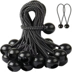 30 Pack Ball Bungee Cord, 6 Inch Heavy Duty Bungie Cord Balls Canopy Tarp Tie Down Bungee Balls for Camping, Tents
