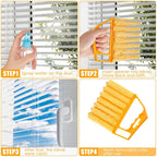 2 Pcs Blind Cleaner Duster Tool 7-Finger Dusting Cleaner Tool for Window & Air Conditioner Handheld Mini Duster Brush