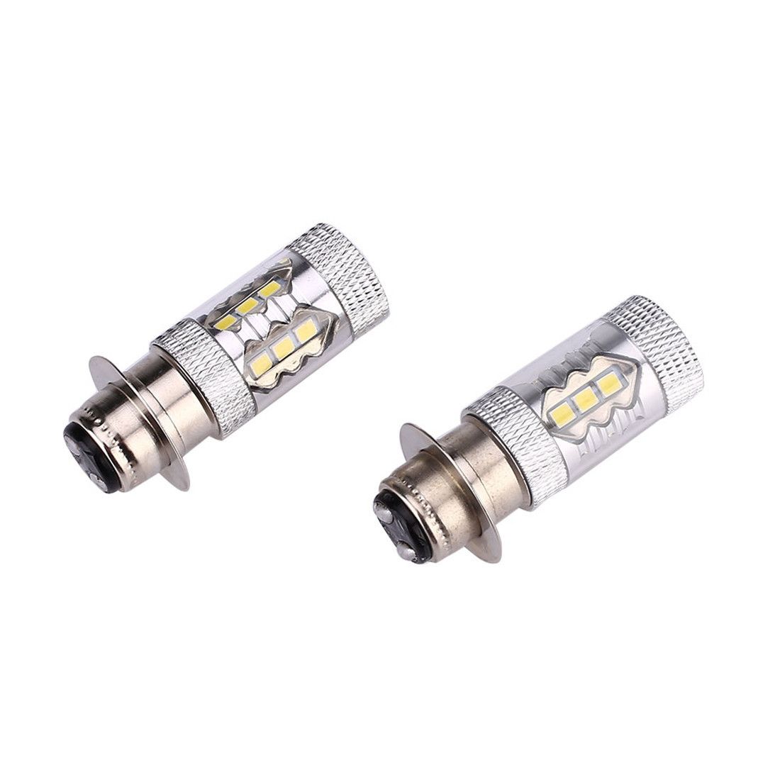 2PCS Motorcycle LED modified headlight H6 80W 16LED fog light PX15D BA20D motorcycle headlight Upgrade Lights Bulbs