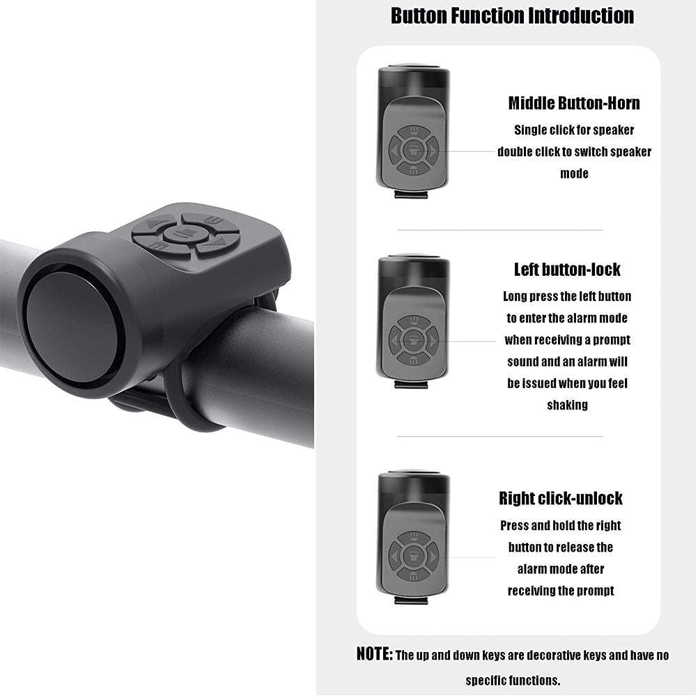 Electric Bike Horn, Electronic Bell,4 Sound Modes Waterproof Horn for Bike, Loudest Bike Horn with Rechargeable Battery