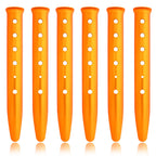 5X Snow and Sand Tent Stakes Pegs - Aluminum U-Shaped Tent Pegs Tent Nails Lightweight for Camping Hiking Backpacking