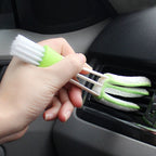 Cleaning Brush for Air Outlet of Two-Headed Car Air Conditioner, Soft Brush for Instrument Panel Dusting, and Cleaning Articles