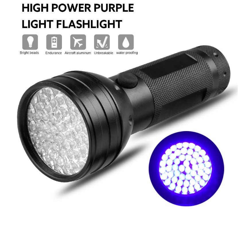 UV Flashlight Black Light,51LED Blacklight Pet Urine Detector for Dog/Cat Urine, Dry Stains,Bed Bug,Resin Curing,Scorpions Finder