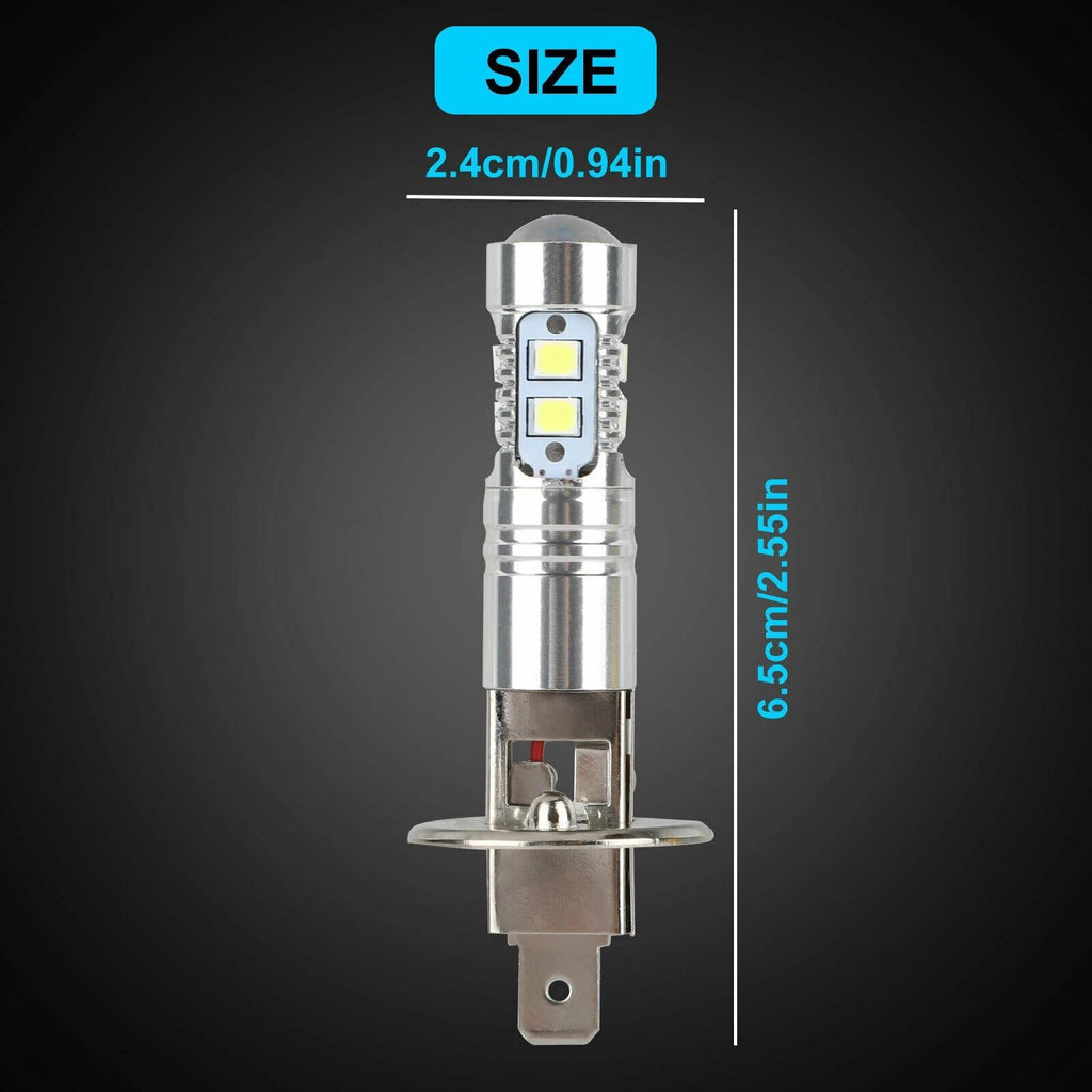 Car LED Fog Light H1 100W  Anti-Fog Light White Light H1 LED Headlight Bulb for Cars, Trucks Fog Lights, 4-Pack