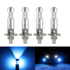 Car LED Fog Light H1 100W  Anti-Fog Light White Light H1 LED Headlight Bulb for Cars, Trucks Fog Lights, 4-Pack