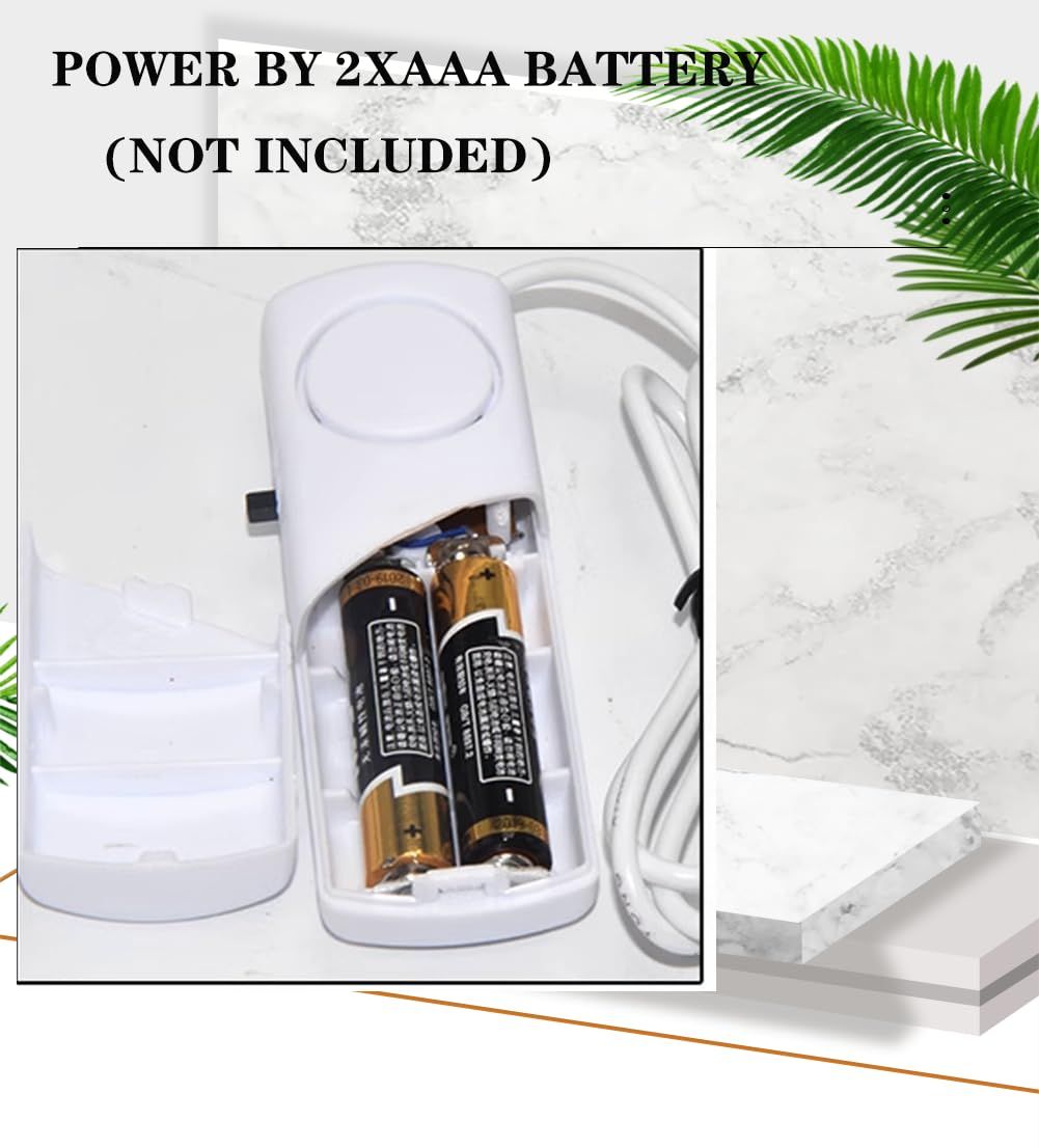 Water Leakage Detection Alarm and Sensor，Water Level Alarm Siren Alarm Sound for Kitchen Basement Water Heater Aquarium