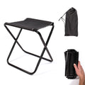 Portable Folding Stool with Storage Bag for Hiking, Fishing, Backpacking, Picnic, Camping, Hunting, Black