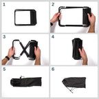 Portable Folding Stool with Storage Bag for Hiking, Fishing, Backpacking, Picnic, Camping, Hunting, Black