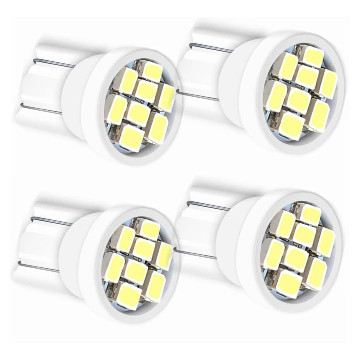 4PCS  White LED Car Parking Light Bulb Replacement  Side Marker Light Automotive Light Bulb Error Free Lamp
